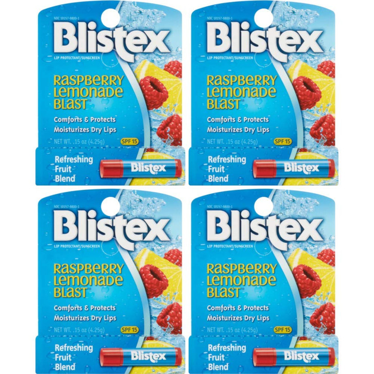 Blistex RspbryLemon Blas Size Paq of 4