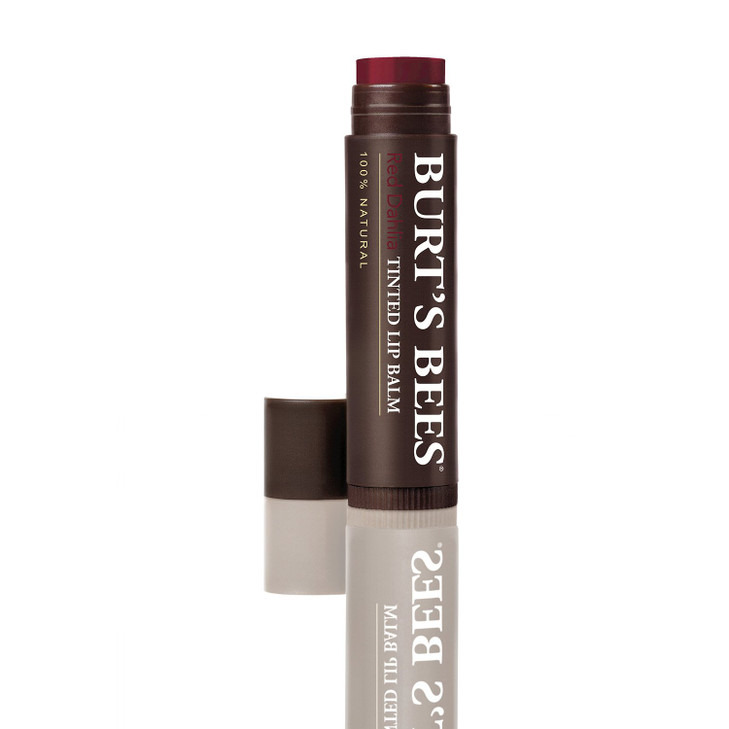 Burts Bees 100 Natural Tinted Lip Balm Red Dahlia with Shea Butter Botanical Waxes 1 Tube
