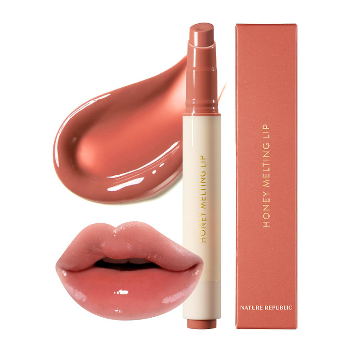 Nature Republic HONEY MELTING LIP 06 COCO SOFT LIP STICK Hydrating Gloss Moisturizing balms Sheer tint Shine Glowy Finis