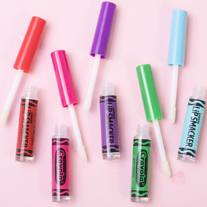 Lip Smacker Crayola Liquid Lip Gloss 5 Party Pack 045 Fl Oz Firefly Red Punch Wild Strawberry Plumsicle Aquamarine Magic