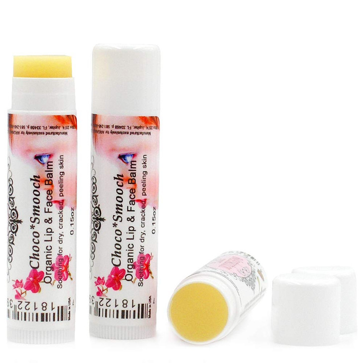 Sweetsation Therapy ChocoSmooch Organic Baby Kids Lip Face Balm for Dry Cracked Irritated Skin with Argan Calendula Avoc