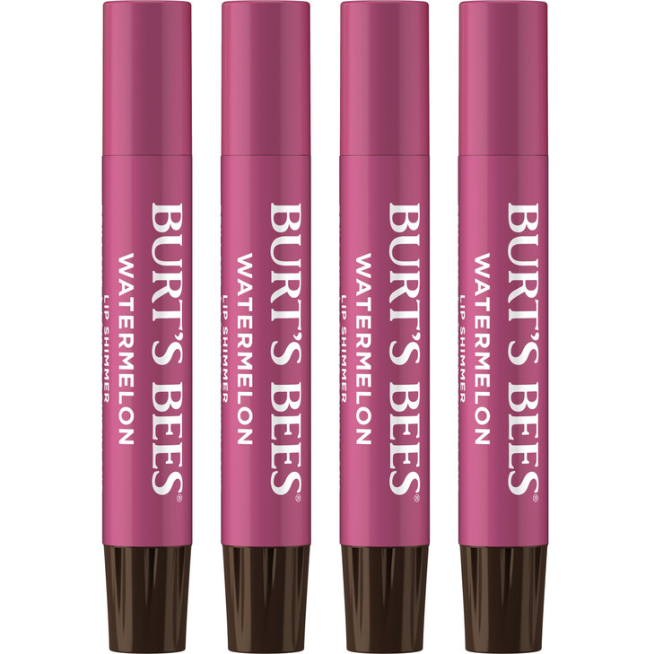 Burts Bees Lip Shimmer Watermelon Warm Luminescent Color High Impact Instant Moisture with Shea and Cocoa Butters 100 Na
