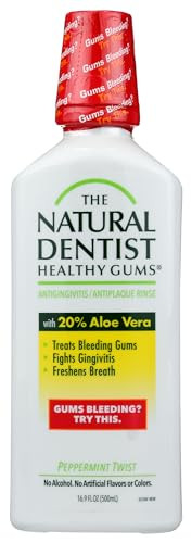 The Natural Dentist, Mouth Rinse Healthy Gums Peppermint Twist, 16.9 Fl Oz
