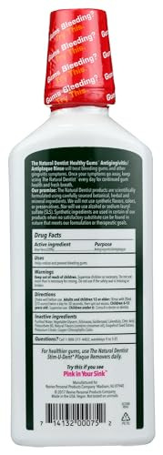 The Natural Dentist, Mouth Rinse Healthy Gums Peppermint Twist, 16.9 Fl Oz