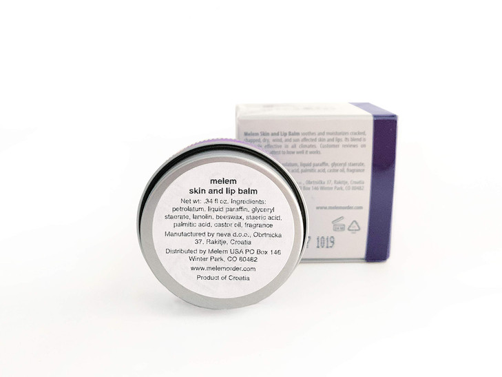 Melem Skin and Lip Balm with Lanolin Moisturizes Dry Chapped and Cracked Skin and Lips 6 Mini Tins each 34 oz