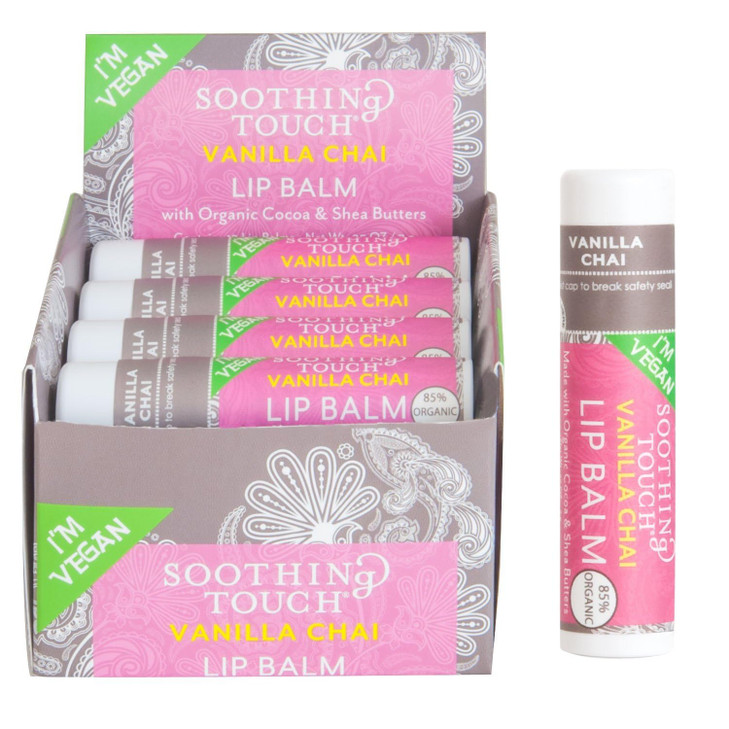 Soothing Touch Lip Balm Vegan Vanilla Chai Case of 12025 oz