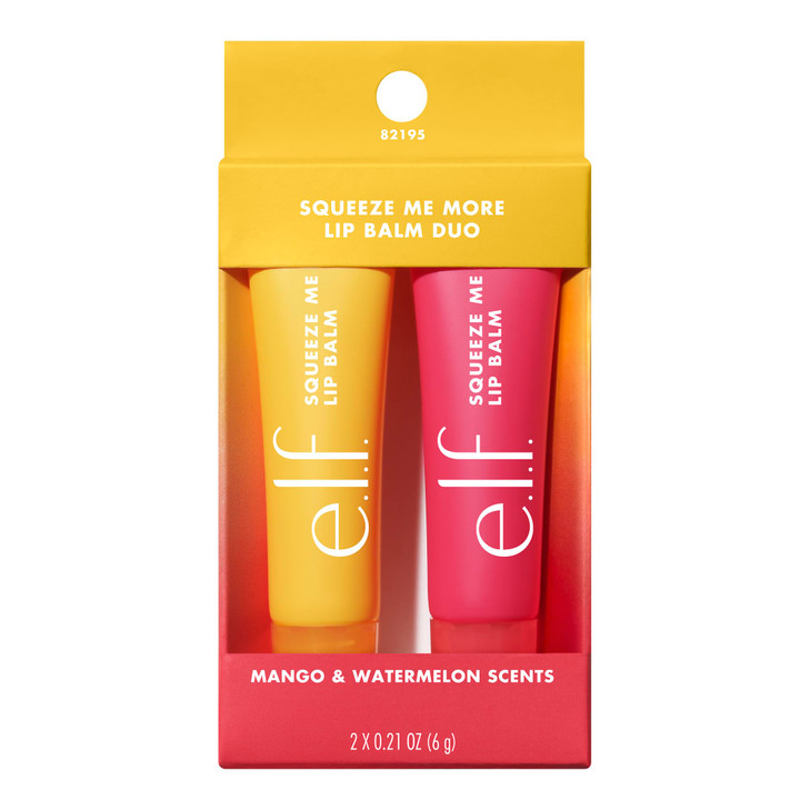 elf Squeeze Me More Lip Balm Duo Moisturizing Balm For A Sheer Tint Of Color Made With Hyaluronic Acid Vegan CrueltyFree