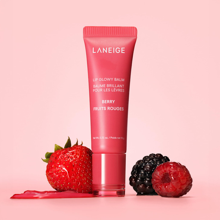 LANEIGE Lip Glowy Balm Berry Sheer Tinted Lip Moisturizer with Shea Butter for Hydrating Shine Soft Lips