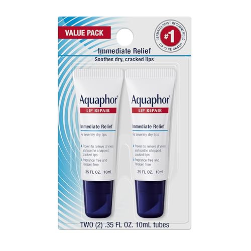Aquaphor Lip Repair Ointment Moisturizing Lip Balm Pack Relieves Dryness 035 Tube Pack of 2