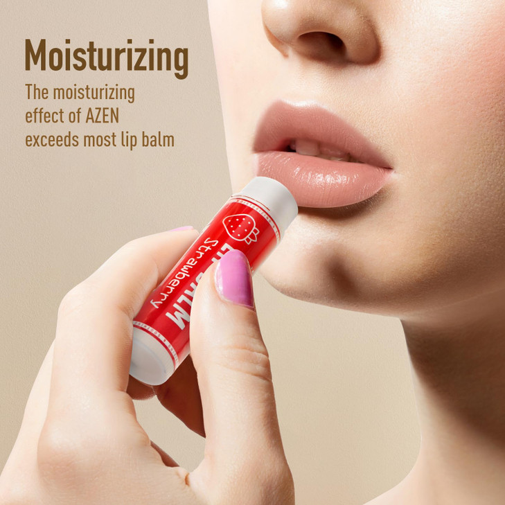 AZEN 30 Pack Lip Balm Natural Lip Balm Bulk Lip Care Product Moisturizing Lip Balms for dry cracked lips Valentines Gift