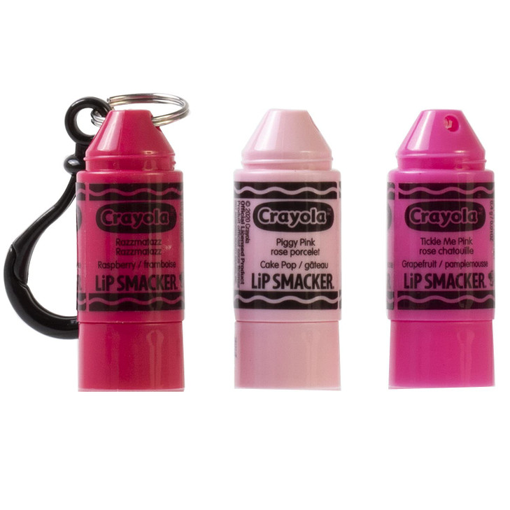 Lip Smacker Crayola Crayon Stackable Flavored Clear Balm Pink Moisturizing Soothing
