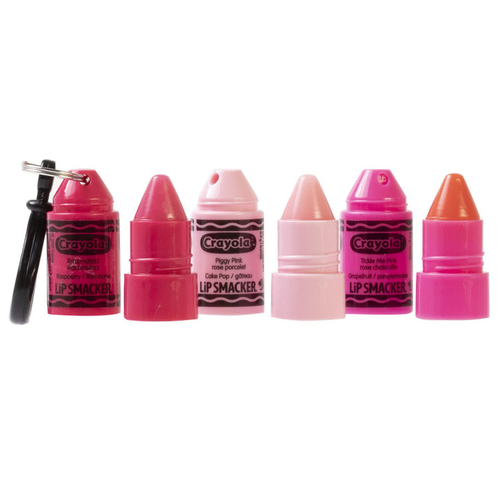 Lip Smacker Crayola Crayon Stackable Flavored Clear Balm Pink Moisturizing Soothing