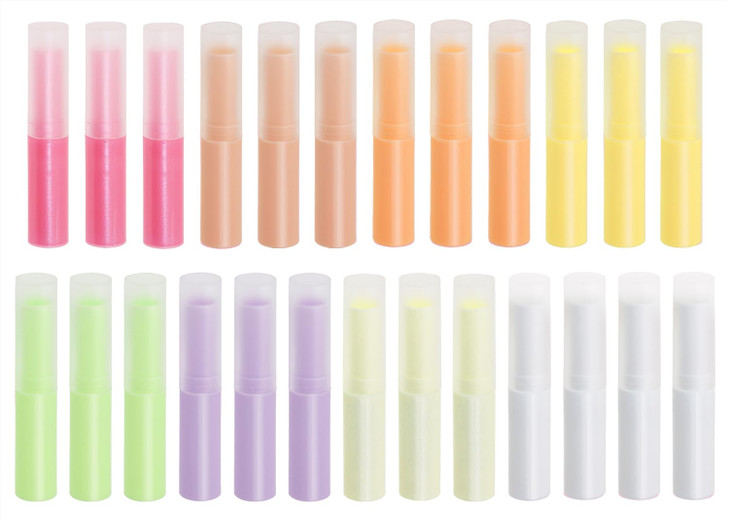 Mini Skater 014oz Empty Flavored Lip Balm Container Tubes Plastic Homemade Moisturizing Lip Stick with Caps Bulk Fit for