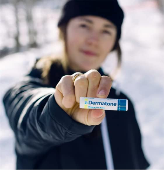 Dermatone Mineral Lip Balm Moisturizing Reef Safe Oxybenzone Free SPF 30 Sun Protection Zinc Oxide Lip Sunscreen Jojoba