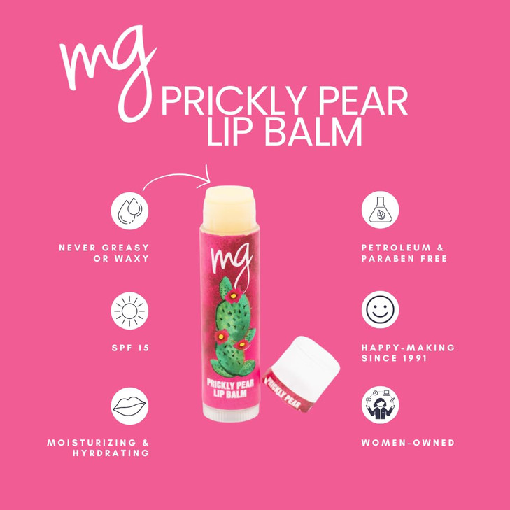 Mad Gabs MG Signature Prickly Pear Lip Balms with SPF 15 Pack of 3