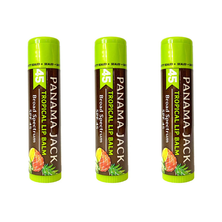 Panama Jack Sunscreen Lip Balm SPF 45 Broad Spectrum UVAUVB Sunscreen Protection Prevents Soothes Dry Chapped Lips Tropi