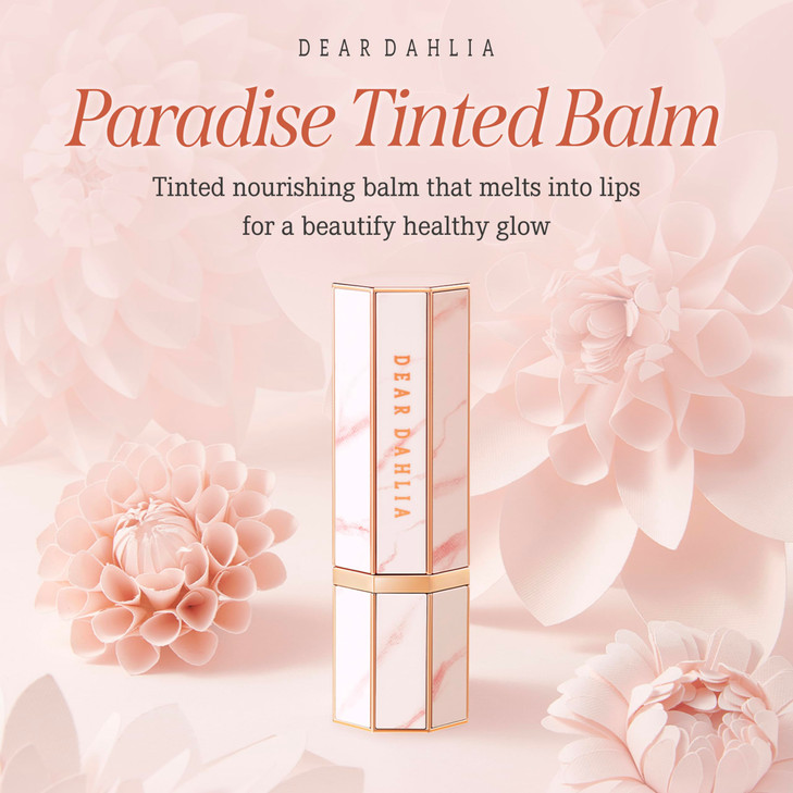 DEARDAHLIA Lipstick Paradise Tinted Blooming Lip Balm Fantasy Vegan Lip Moisturizer with Shimmering Pearl Finish Nourish