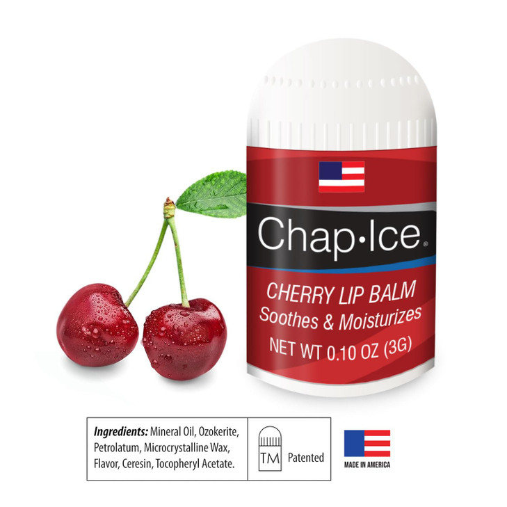 Lot of 4 Oralabs Chap Ice Cherry Lip Balm Mini Cute Bonus Pack