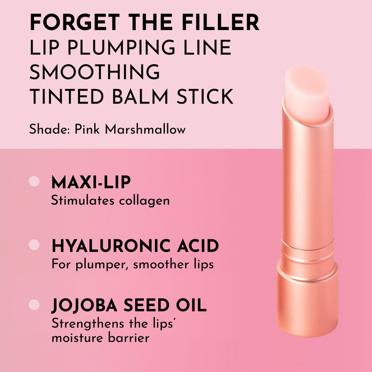 LAWLESS Womens Forget the Filler Lip Plumping Line Smoothing Tinted Balm Pink Marshmallow 009 Ounce