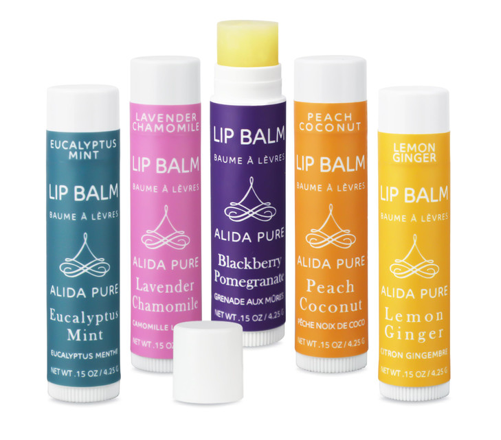 ALIDA PURE Duet Lip Balm Collection Vegan Set Beeswax Free with Organic Jojoba and Avocado Oil Vitamin E Natural Moistur