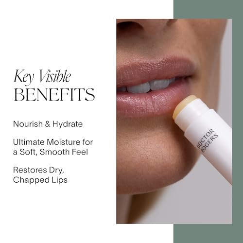 Doctor Rogers Lip Balm Hydrating Softening Lip Moisturizer for Very Dry Lips Natural Hypoallergenic 015 Ounce 425 g Tube