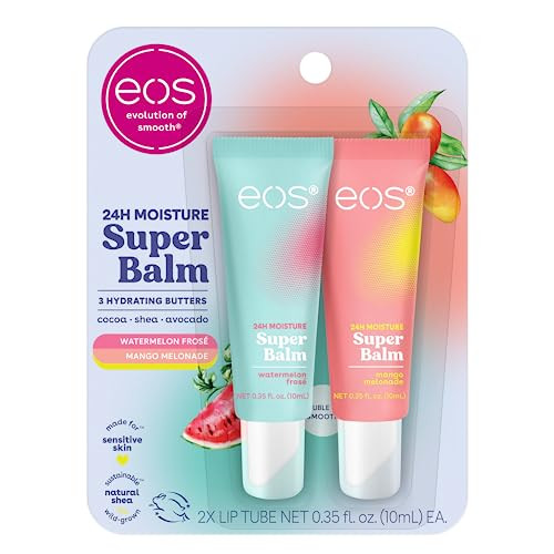 eos 24H Moisture Super Balm Watermelon Fros Mango Melonade Lip Mask Day or Night Lip Treatment Made for Sensitive Skin 0