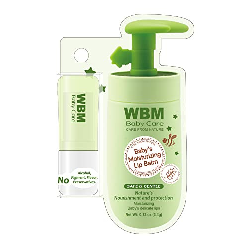 WBM Care Baby Lip Balm Clean Natural and NonToxic Formula FragranceFree Lip Care for Babies Gentle Hydration and Protect
