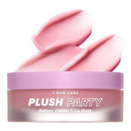 I DEW CARE Overnight Lip Sleeping Mask Plush Party Buttery Vitamin C Lip Glaze Moisturizing Balm With Cocoa Butter For D