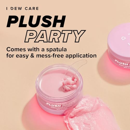 I DEW CARE Overnight Lip Sleeping Mask Plush Party Buttery Vitamin C Lip Glaze Moisturizing Balm With Cocoa Butter For D
