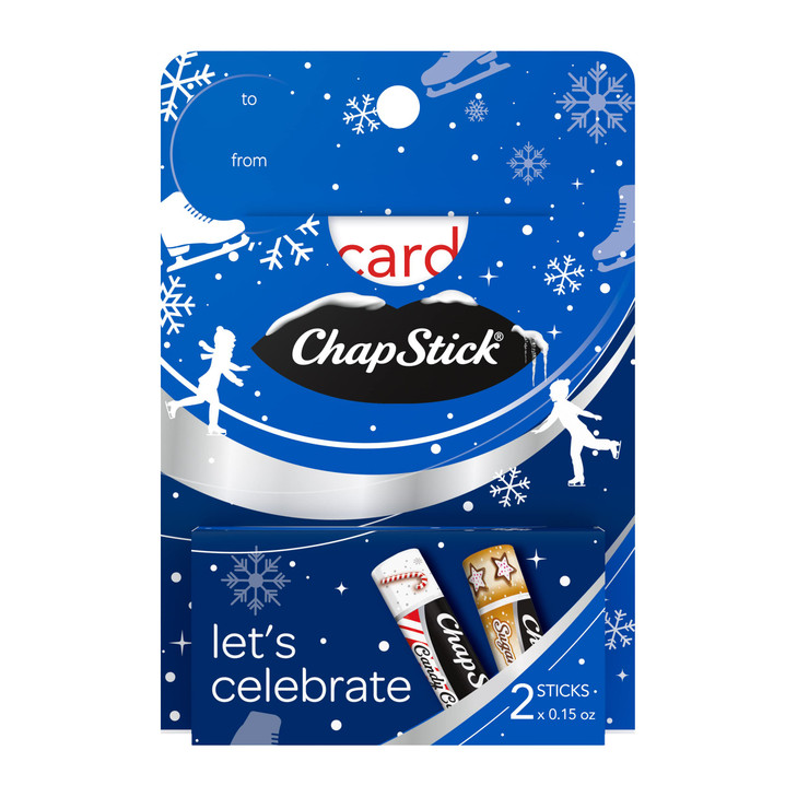 ChapStick Lets Celebrate Holiday Lip Balm Gift Card Holder 015 Oz Pack of 2