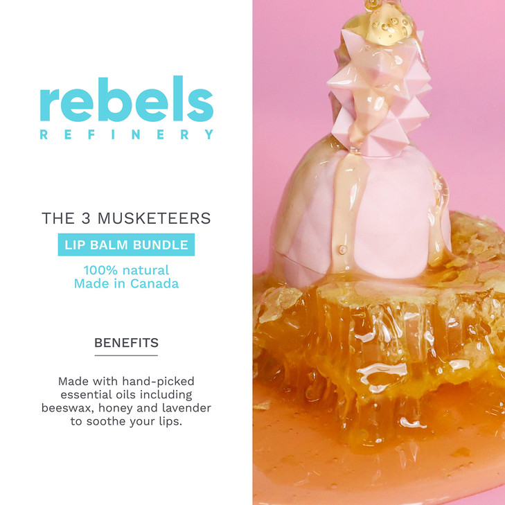 Rebels Refinery 3Piece Lip Balm Bundle The 3 Musketeers