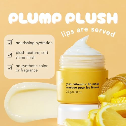 Saturday Skin Yuzu Vitamin C Lip Mask Overnight Lip Sleeping Mask Moisturizing For All Skin Types Softer Smoother Pout L