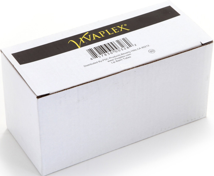Vivaplex 50 Clear Empty 55 ml Lip Balm Tubes with White Caps