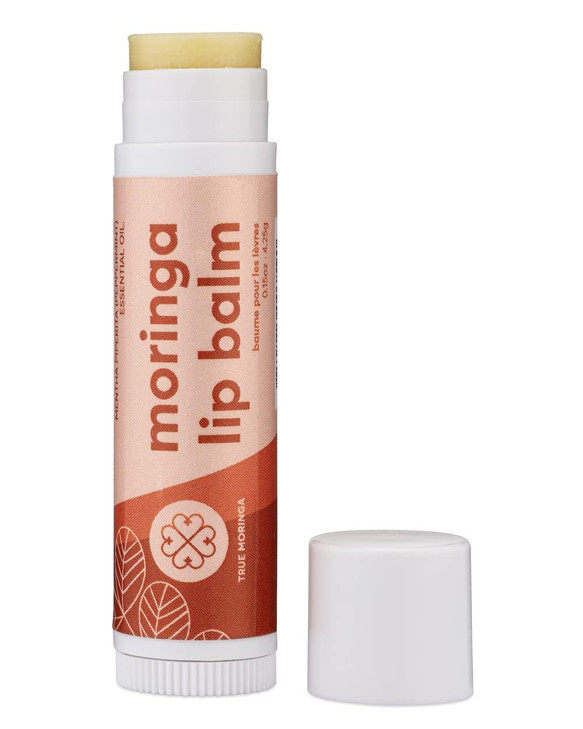 True Moringa Lip Balm Intense Hydration Relief for Dry Chapped Lips with Moringa and Shea Butter 100 vegan paraben free