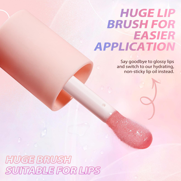 LANGMANNI Moisturizing Lip OilNoSticky Lip Gloss Lip Balm Lip CareFruit Flavoured Lip Oil For Dry Lips Moisturizing Hydr