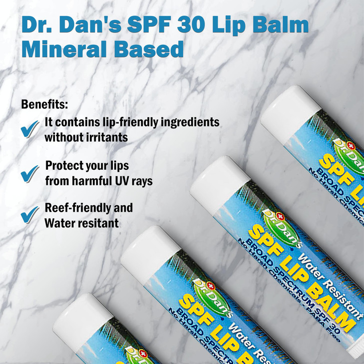 Dr Dans SPF 30 Lip Balm Mineral Based 3 Pack