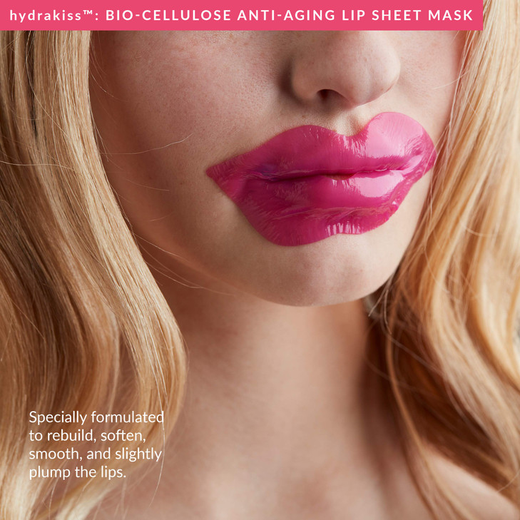 PMD Hydrakiss BioCellulose AntiAging Lip Sheet Mask 10 Count Pack of 1