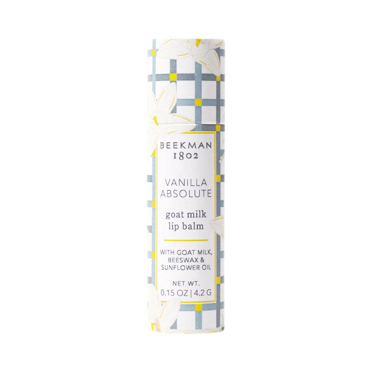 Beekman 1802 Lip Balm Vanilla Absolute 015 oz With Goat Milk Vitamin E Beeswax for Dry Cracked Lips Good for Sensitive S