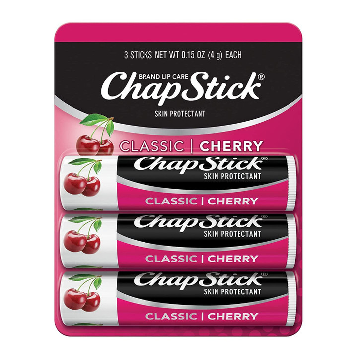 ChapStick Classic Lip Balm SPF 4 Cherry 015 Ounce Pack of 3