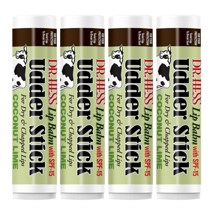 Dr Hess Original Udder Stick SPF Lip Balm Soothing Moisturizer Sun Screen Balm for Dry Lips with Jojoba Beeswax Shea But