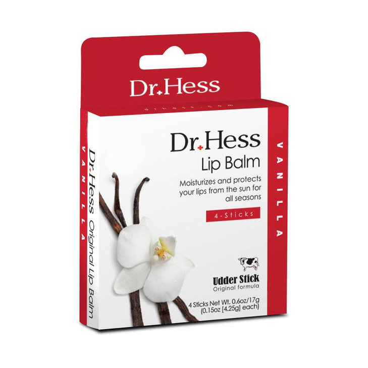 Dr Hess Original Udder Stick SPF Lip Balm Soothing Moisturizer Sun Screen Balm for Dry Lips with Jojoba Beeswax Shea But