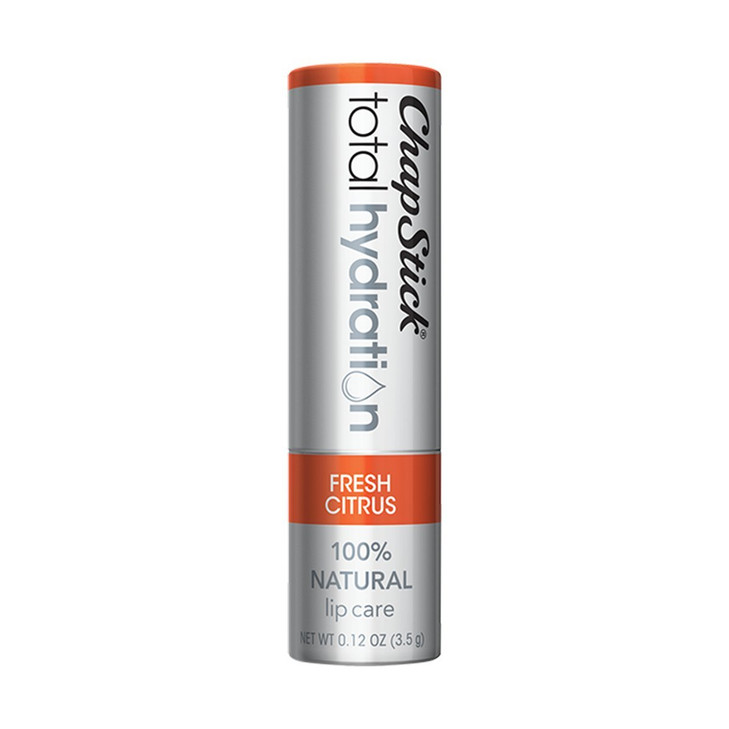 ChapStick Total Hydration Fresh Citrus Flavor 012 Ounce Flavored Lip Balm Tube Natural Age Defying Lip Care Clinically P
