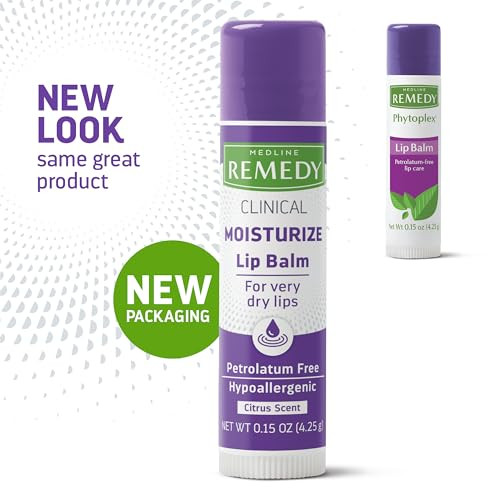 Medline Remedy Clinical Lip Balm 3 Count Citrus Scent Moisturizing Hydrating Nourish Nutrient Rich Soothing Natural Oils