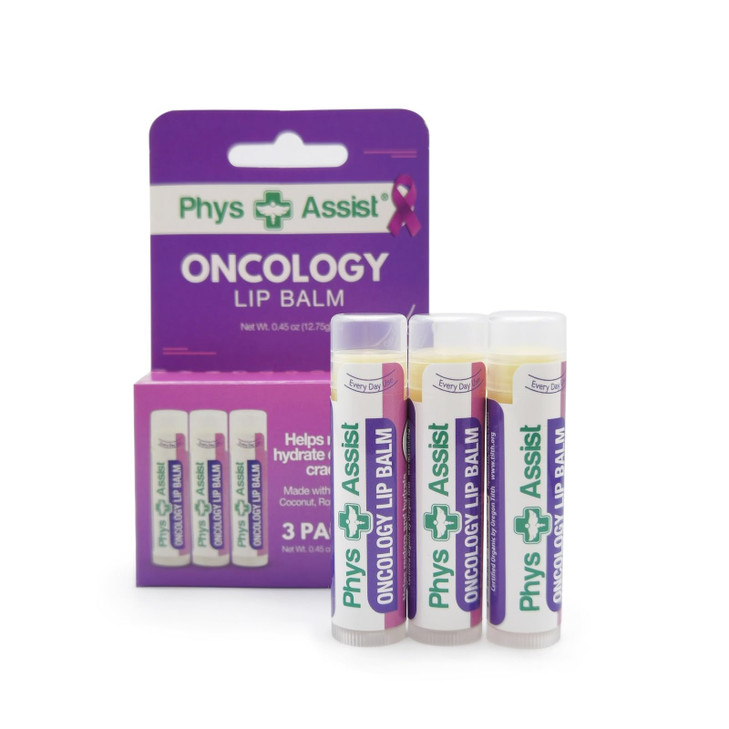 Oncology Lip Balm USDA Organic Hydrate Dry Parched Lips Moisturizing 3 Pack