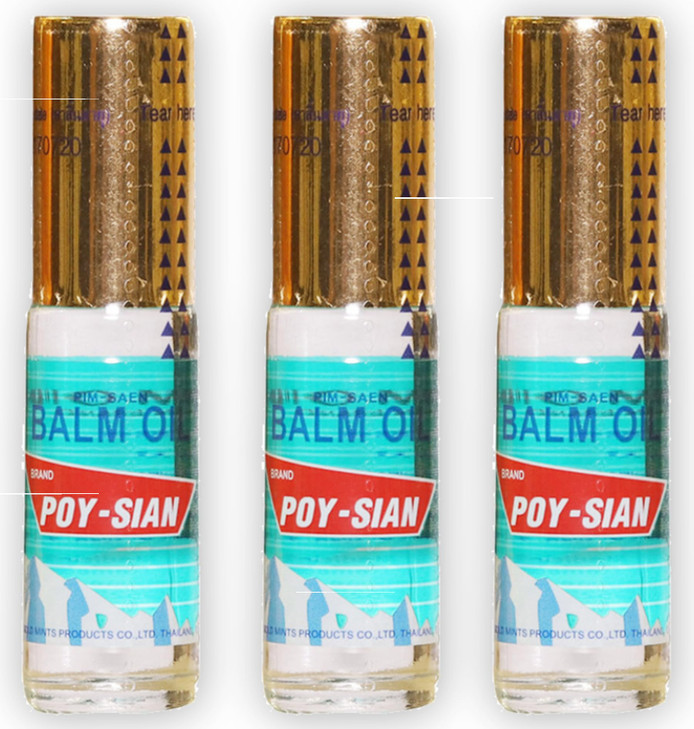 POYSIAN Thai PIMSaen Balm Oil 5ml RollOn Pack of 3