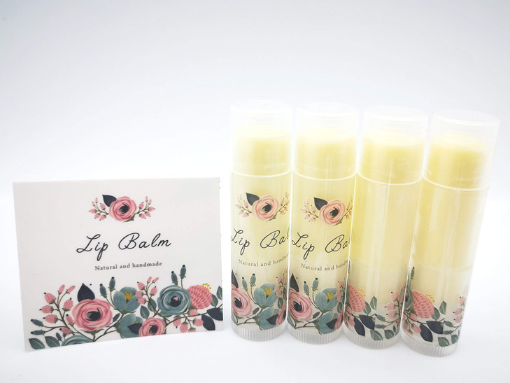 ZZYBIA Assorted Clear Vinyl Lip Balm Label Sticker for Lip Balm Tubes Containers 20pcs Teal Multi
