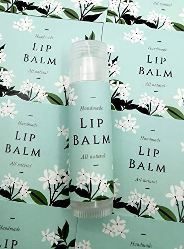 ZZYBIA Homemade Skincare Products Adhesive Labels Stickers for Lip Balm Handcream Candle Container Tubes 20pcs Lip Balm