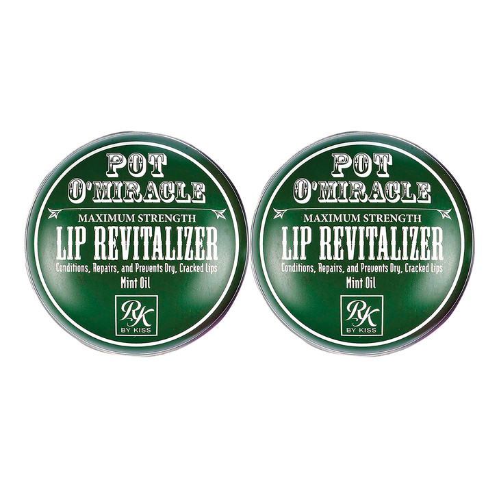 Ruby Kisses Pot O Miracle Maximum Strength Mint Oil Lip Revitalizer 2 Pack
