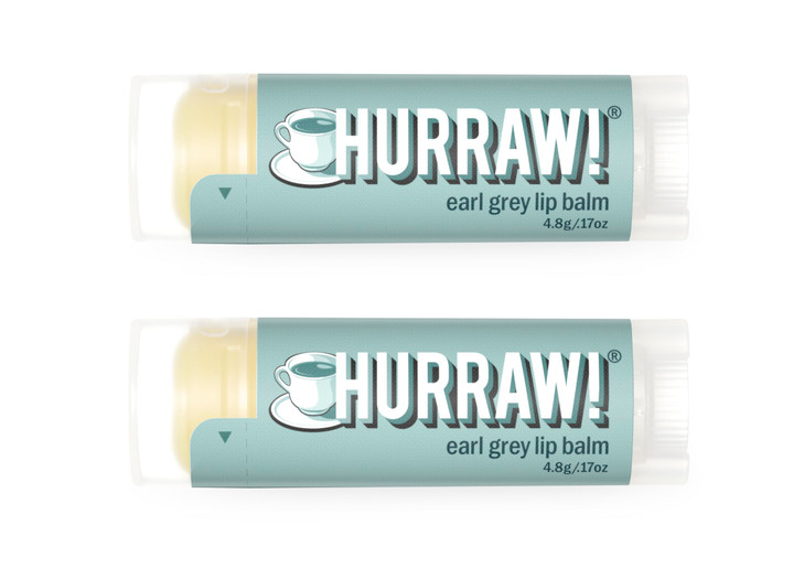 Hurraw Earl Grey Lip Balm 2 Pack Organic Certified Vegan Cruelty and Gluten Free NonGMO 100 Natural Ingredients Bee Shea