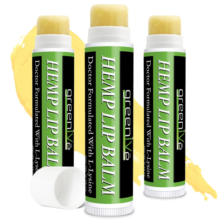 GreenIVe Hemp Lip Balm Vegan Omegas 3 6 Vitamin E LLysine Hydrating Handcrafted 3